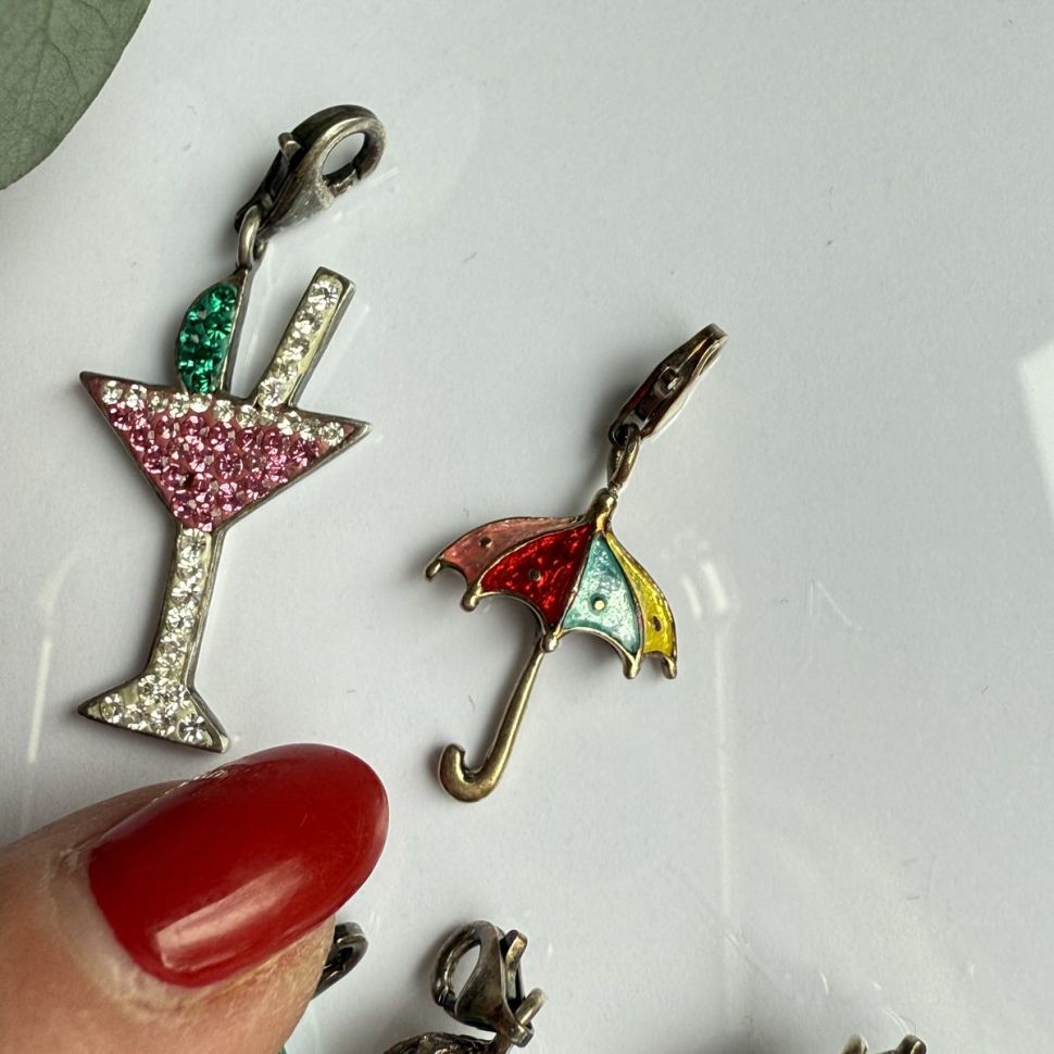 Подвеска шарм Зонт 2,5 см в стиле Thomas Sabo 925 