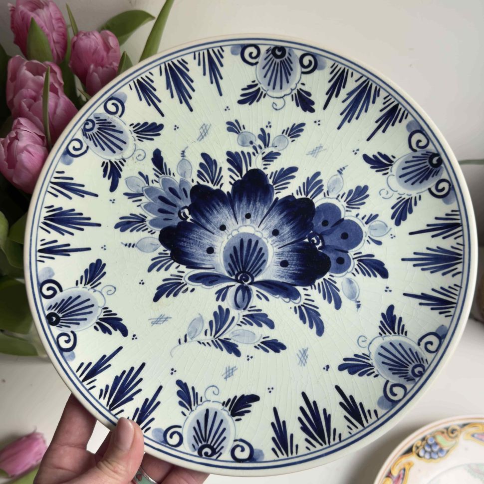 Тарелка блюдо Delft Blue 27 см ручная работа Голландия