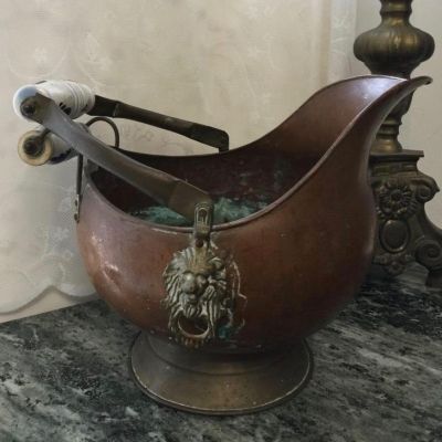 Зольник с керамическими ручками 35 см