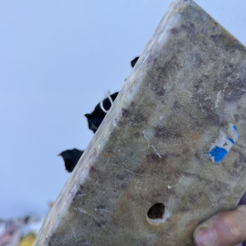 Декор Роза на мраморном основании 15 см металл