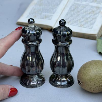 Солонка 11 см мельхиор патина уценка