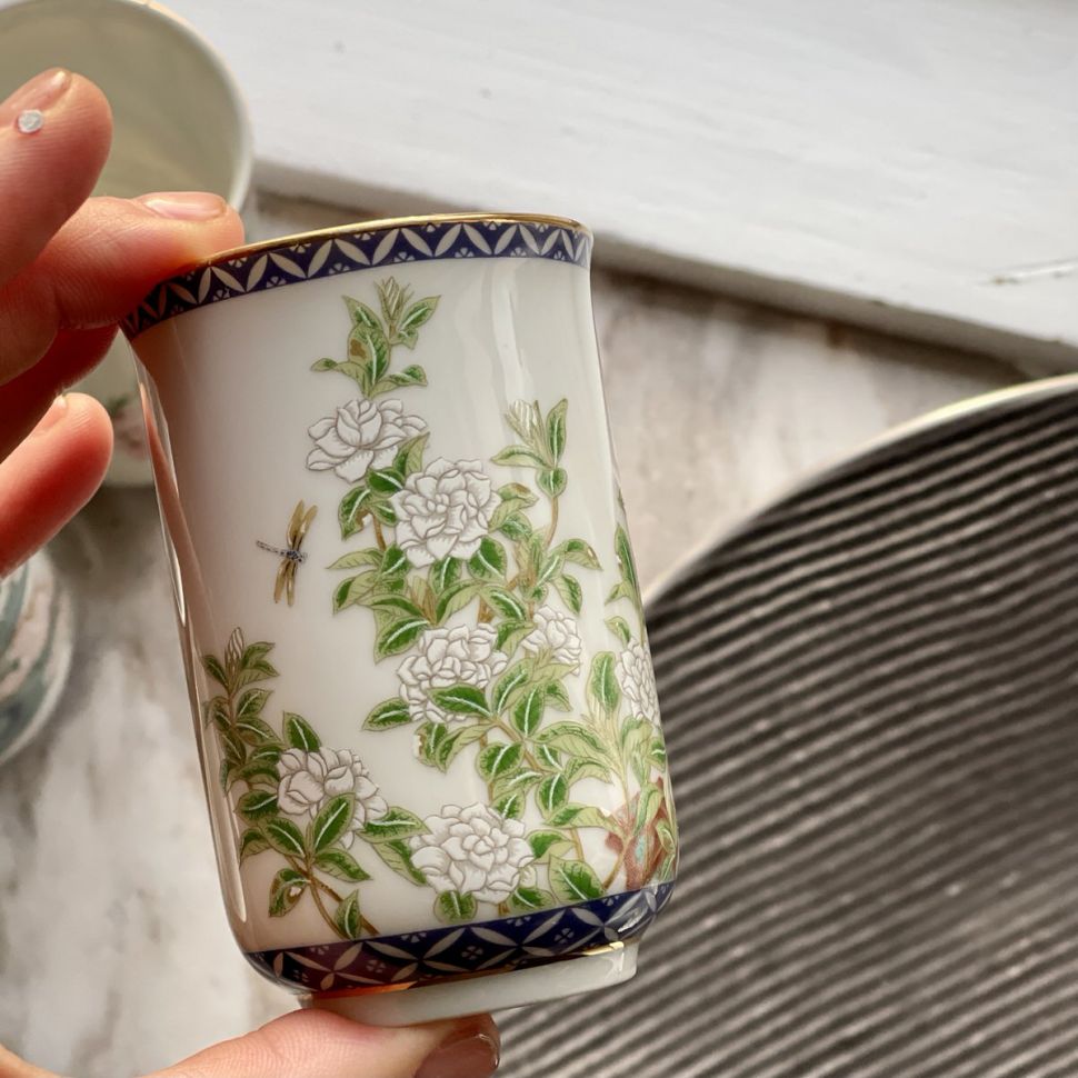 Чашка Franklin porcelain Япония 1981 г 125 мл Роза белая