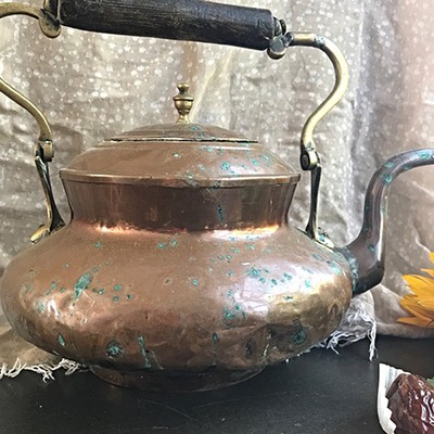 Чайник медный большой старинный