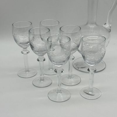 Графин с рюмками набор 7 предметов хрустальное стекло