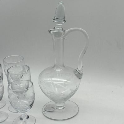 Графин с рюмками набор 7 предметов хрустальное стекло