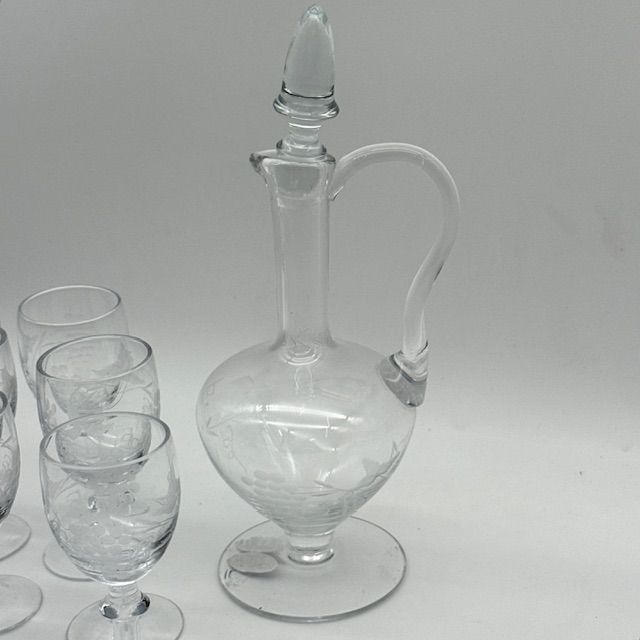 Графин с рюмками набор 7 предметов хрустальное стекло 