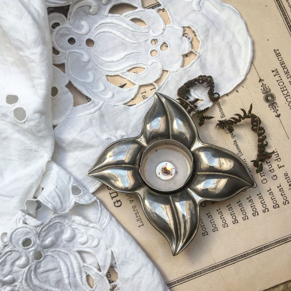 Подсвечник сервировочный для чайной свечи