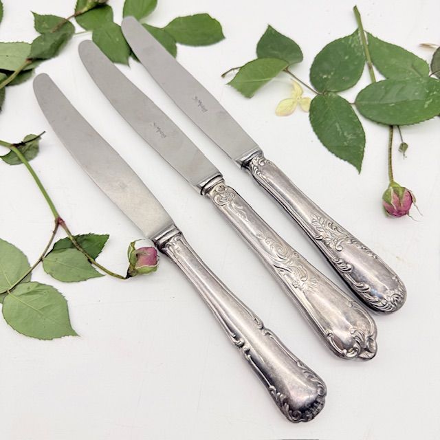 Нож столовый St. Medard 26 см серебрение Франция набор 3 шт