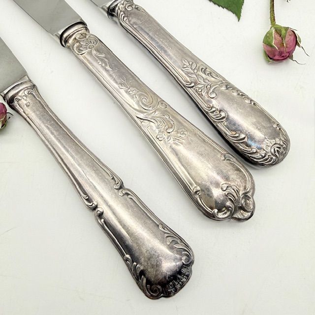 Нож столовый St. Medard 26 см серебрение Франция набор 3 шт