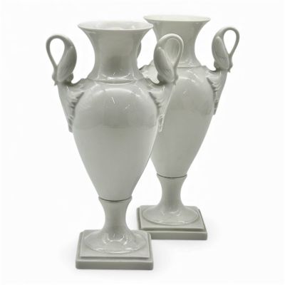 Ваза амфора Лебеди Alboth&Kaiser 24 см Германия