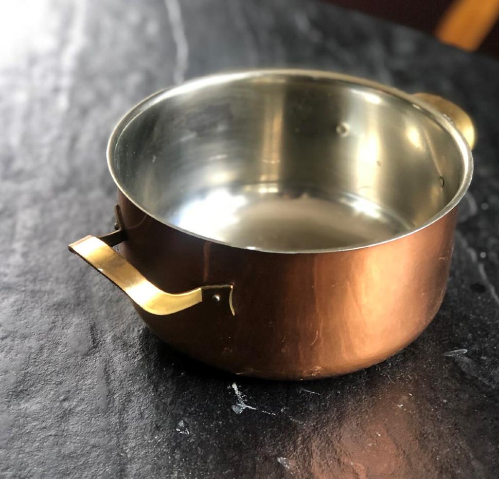 Кастрюля без крышки 1,3 л медь латунь