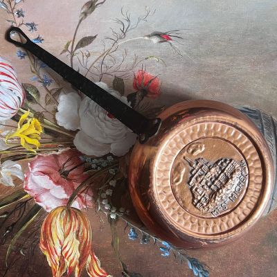 Сковорода декоративная 15 см медь чугун