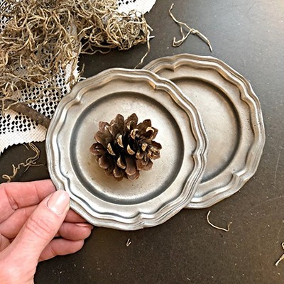 Блюдце олово, начало 20 века