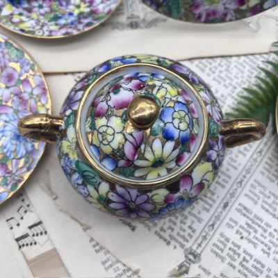 Сахарница ACF Famille Rose 15 см фарфор ручная роспись