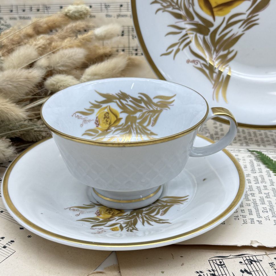 Чайное трио Reichenbach Желтый цветок 200 мл Германия