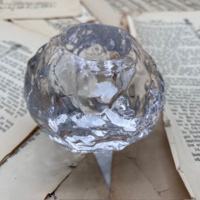 Подсвечник Kosta Boda Снежок большой 11 см хрусталь Швеция