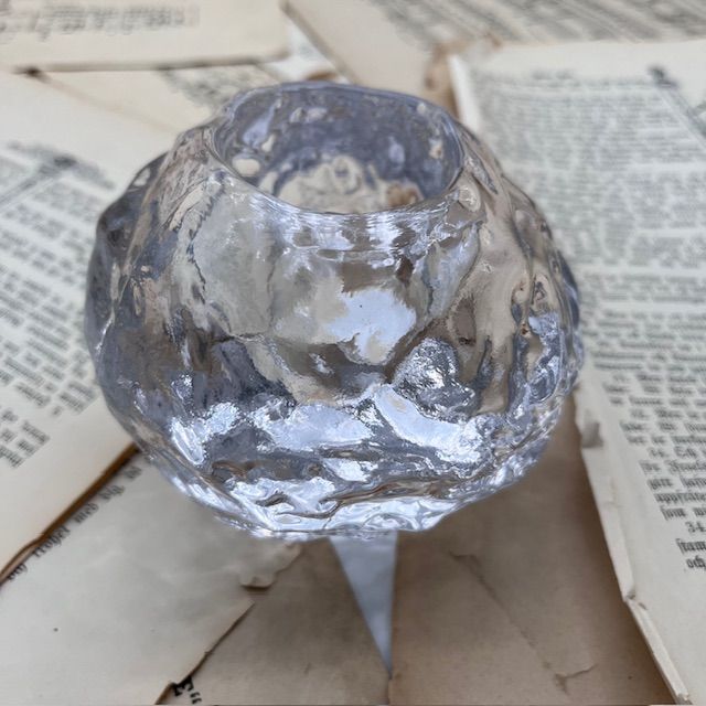 Подсвечник Kosta Boda Снежок большой 11 см хрусталь Швеция