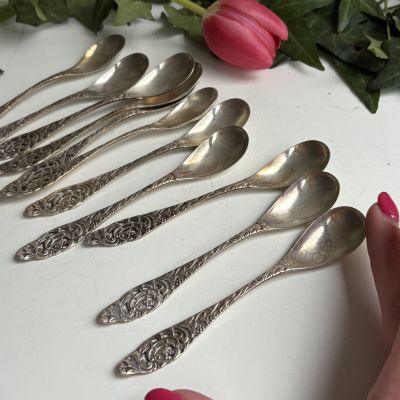 Ложка кофейная 12 см серебрение 90 Голландия