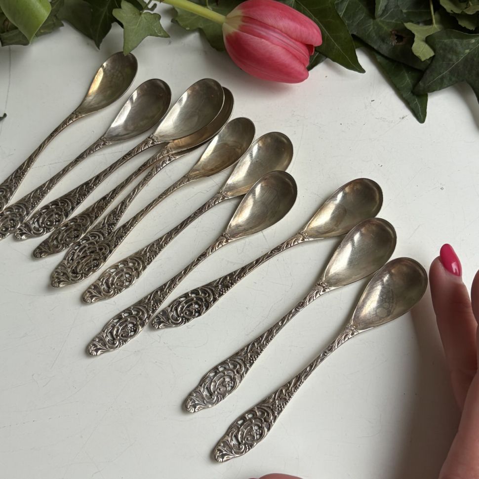 Ложка кофейная 12 см серебрение 90 Голландия