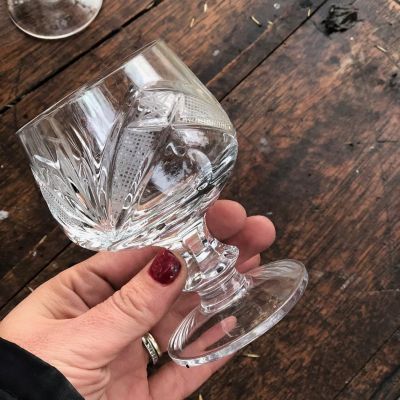 Бокал для коньяка травинки со звездой хрусталь