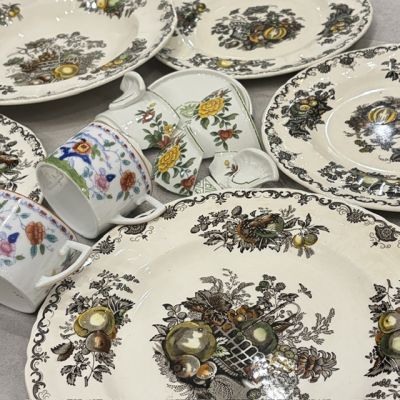 Сет с изъянами Цветной, фарфор и ironstone