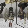 Подсвечник новогодний мобиль Щелкунчик 16 см золотистый