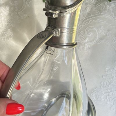 Кувшин для вина JM-Glass 1 л стекло олово Португалия ручная работа