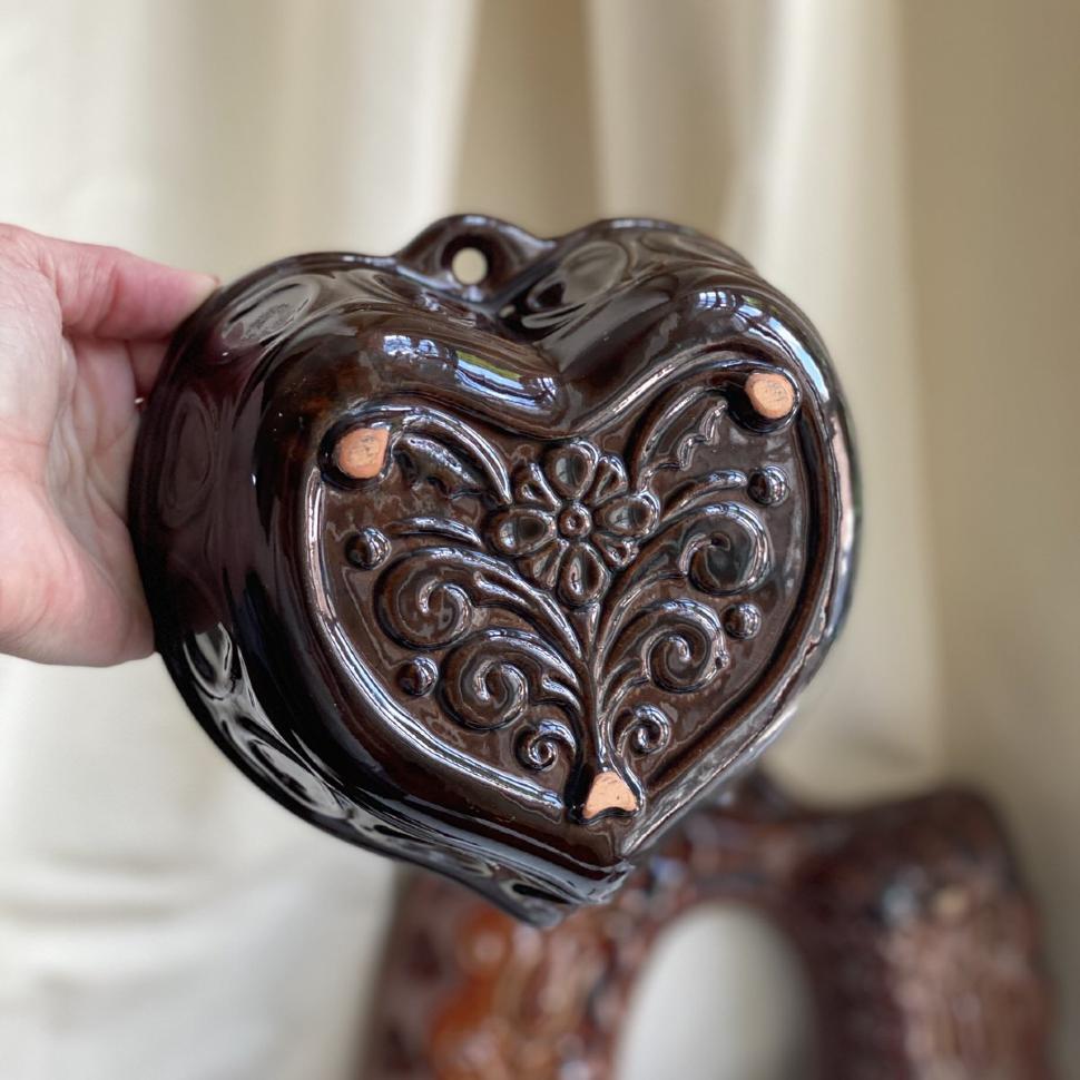 Форма для запекания 18 см Сердце керамика