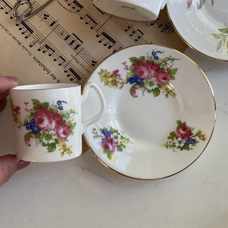 Кофейная пара 110 мл Англия костяной фарфор