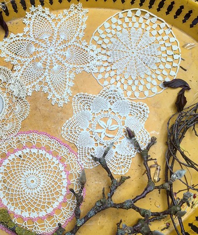 Набор салфеток 4 штуки Беж и розовое