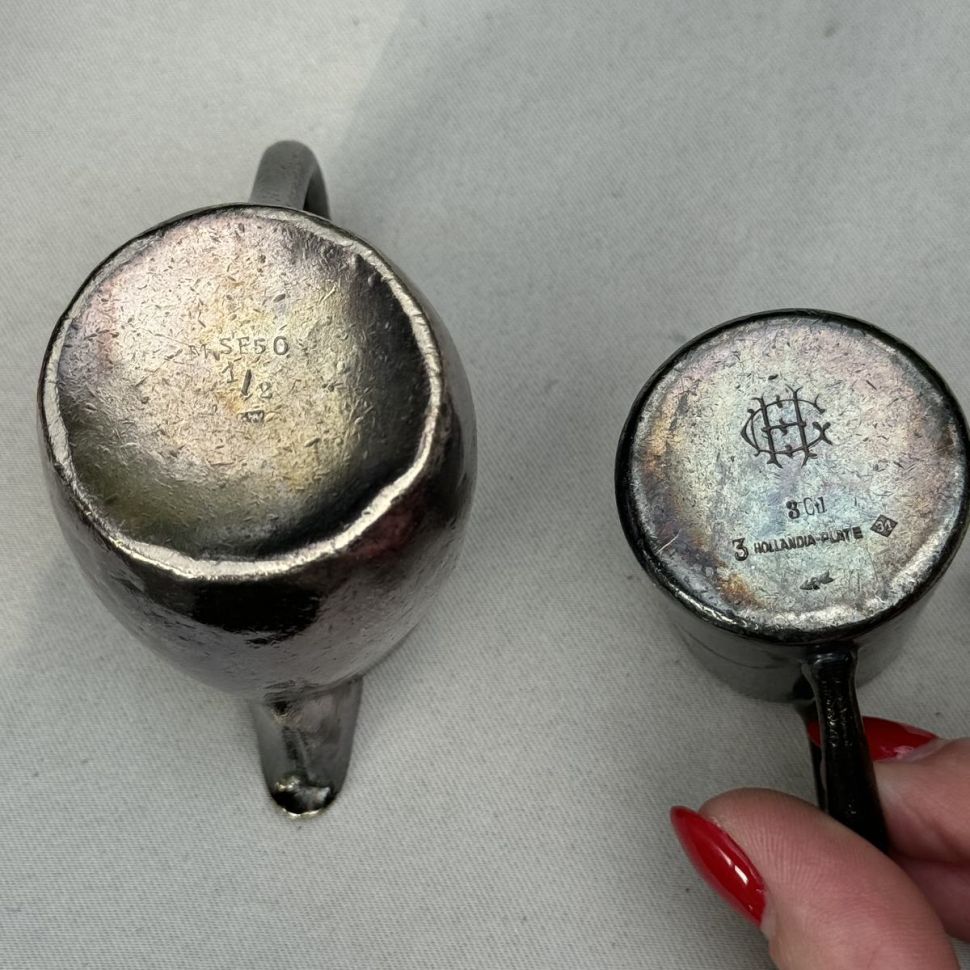 Молочник сливочник 75 мл Голландия олово