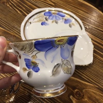 Чайная пара 250 мл Дулево Весенний синий цветок