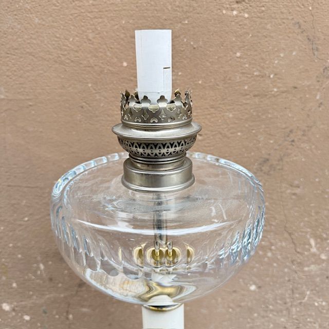 Лампа настольная 52 см латунь хрусталь камень