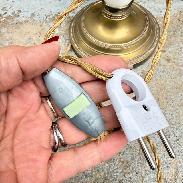 Лампа настольная 52 см латунь хрусталь камень