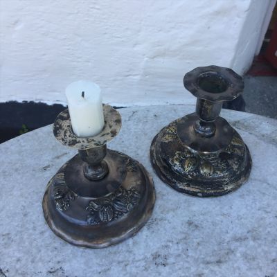 Подсвечник, мельхиор, Фрукты