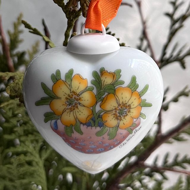 Подвес Hutschenreuther Сердце фарфор 5 см Германия 