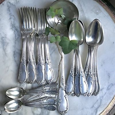 Ложка столовая 22 см серебрение Франция начало ХХ в.