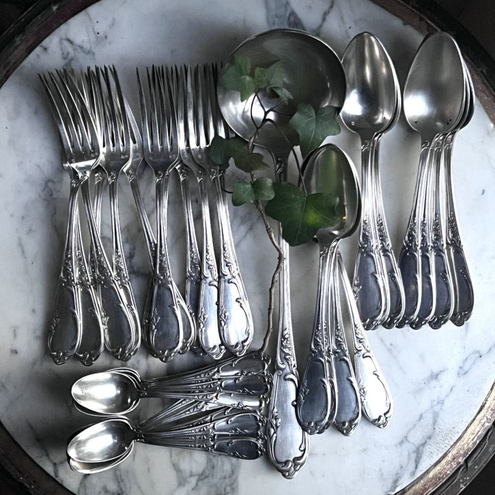 Ложка столовая 22 см серебрение Франция начало ХХ в.