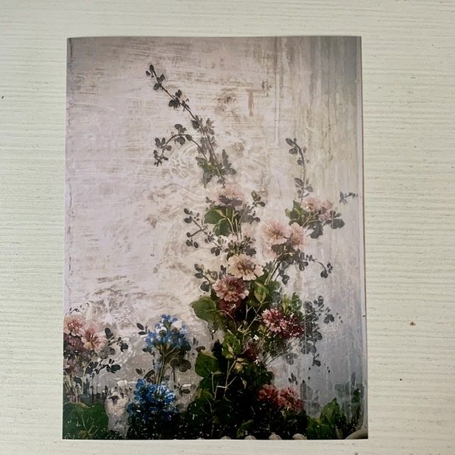 Репродукция фрески 21х28 см Розовый вьюн