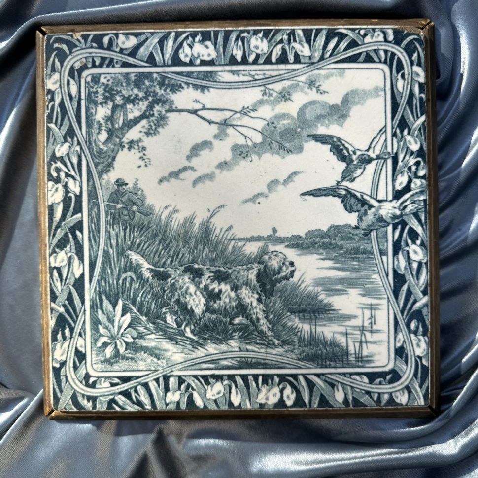 Подставка под горячее с керамической вставкой Gien 23 см Франция 