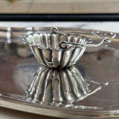 Ситечко для чая 6 см серебрение по латуни Франция 