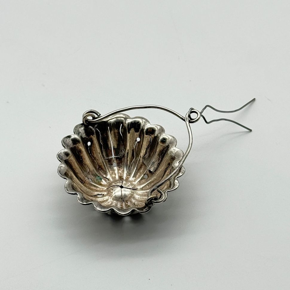 Ситечко для чая 6 см серебрение по латуни Франция 