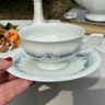 Чайная пара Rosenthal Classic Rose голубые розы 270 мл Германия 