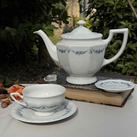 Чайная пара Rosenthal Classic Rose голубые розы 270 мл Германия 