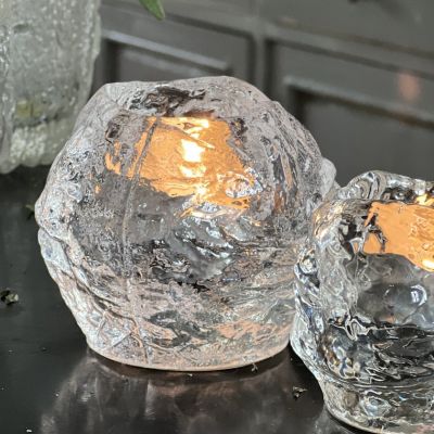 Подсвечник большой Kosta Boda Снежок 10 см хрусталь