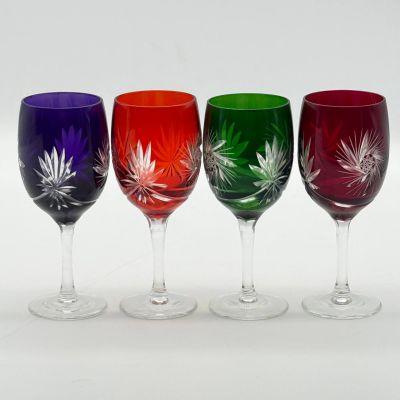 Бокал для вина набор 4 шт. 200 мл цветной хрусталь Германия