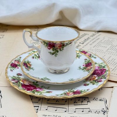 Кофейная тройка Royal Albert Old Country Roses 80 мл Англия 