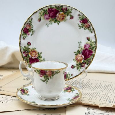Кофейная тройка Royal Albert Old Country Roses 80 мл Англия