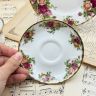 Кофейная тройка Royal Albert Old Country Roses 80 мл Англия 
