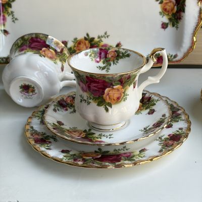 Кофейное трио Royal Albert Old Country Roses 125 мл Англия 